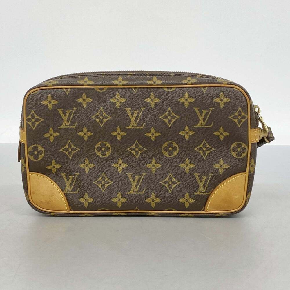 LOUIS VUITTON Authentic Brown Monogram Clutch Bag - Picture 10 of 10